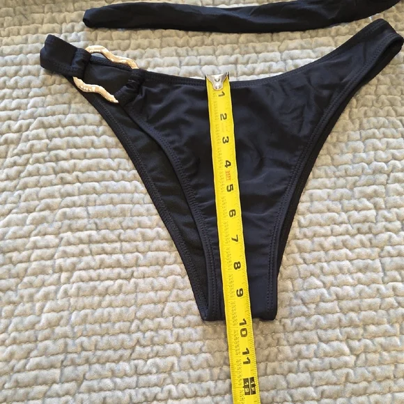 Black Halter Ring Bikini Set - Picture 8 of 8